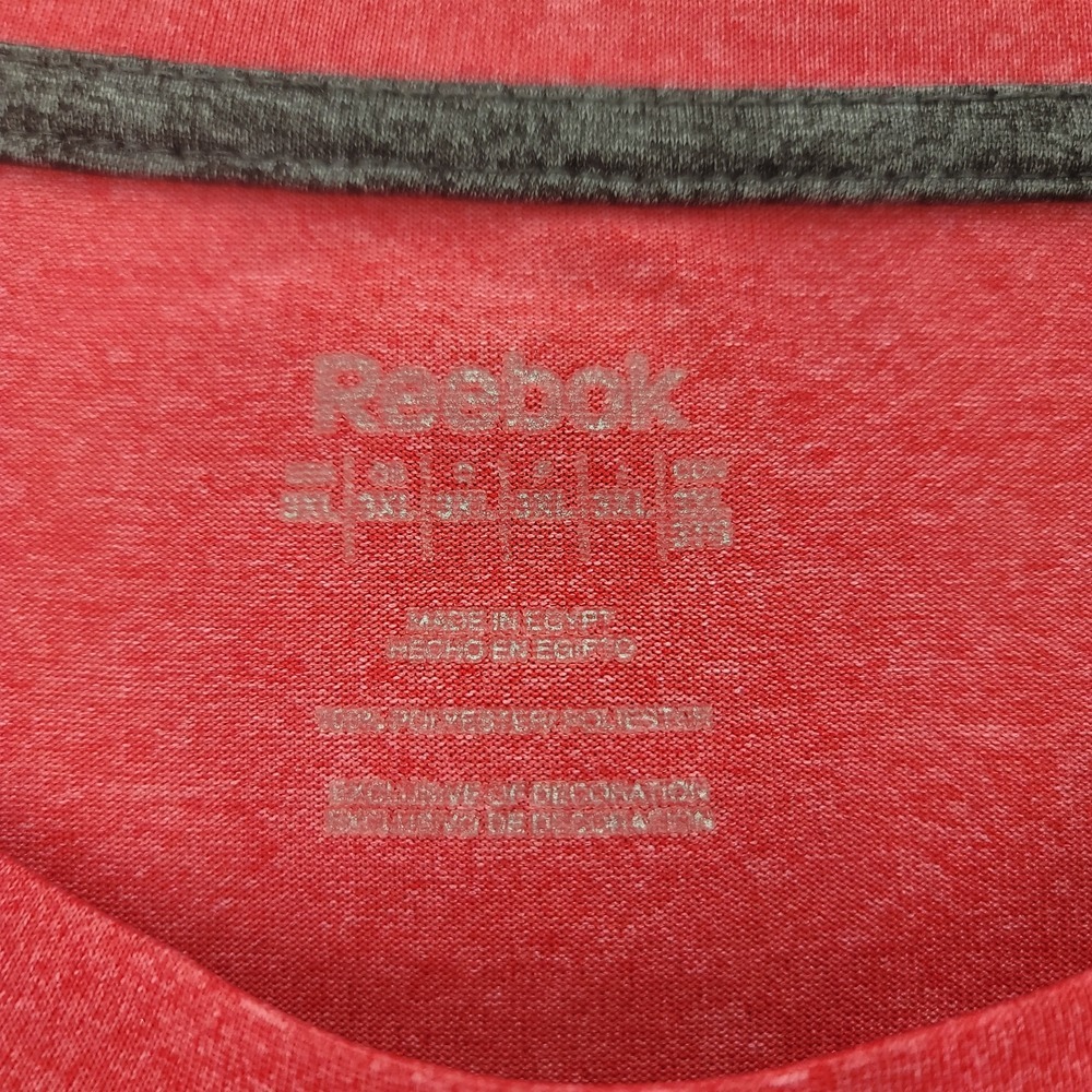 Reebok Shirt Mens 3XL‎ Red Tee Crew Neck Short Sleeve Sports Running Walking - Picture 9 of 12